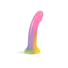Love to Love Dildolls Stargazer rainbow ombre silicone dildo with suction cup base