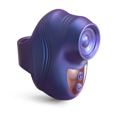 Love to Love Kisscool finger stimulator in deep purple iridescent silicone with tapping head