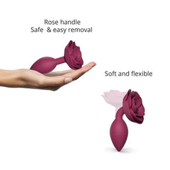 Love to Love Open Roses Medium Silicone Butt Plug - Dreamy Desire