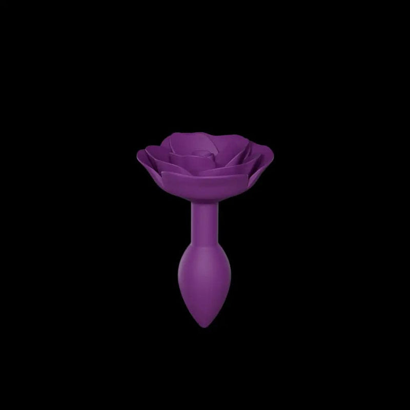 LOVE TO LOVE Anal Toys Love to Love Open Roses Small Silicone Butt Plug Purple Rain