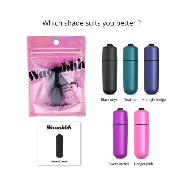 Love to Love Waouhhh Mini Bullet Vibrator Black Onyx - Dreamy Desire