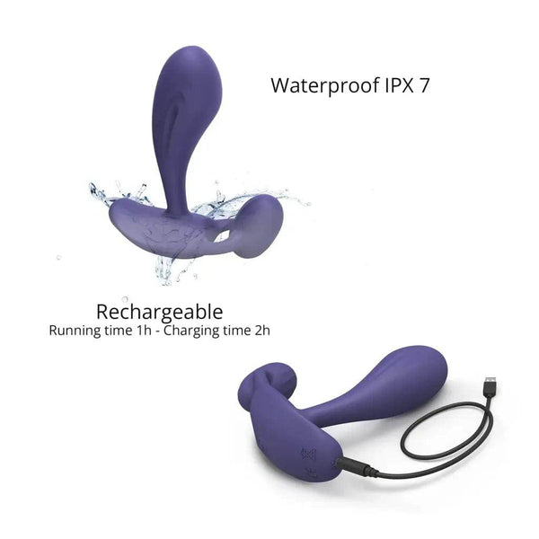 Love to Love Witty Silicone Dual Stim Vibrator Midnight Indigo - Dreamy Desire