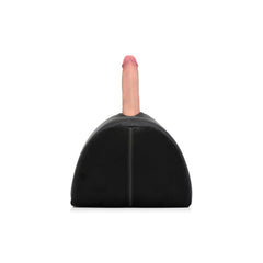 Love Toy Cushion front view with water-resistant inner cover visible and realistic dildo in toy pocket
