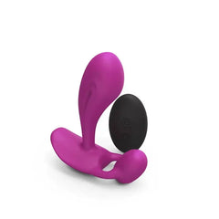 Love To Love Witty P&G vibrator in sweet orchid silicone with oval wireless remote