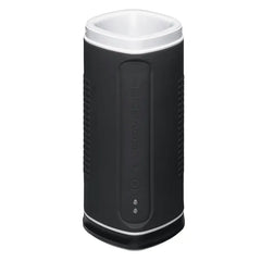 Lovense Calor black silicone male masturbator with white open top and control buttons