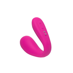 Lovense Dolce vibrator upright angle clearly displaying power button and magnetic charge pins
