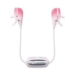 Lovense Gemini vibrating nipple clamps in pink and white with flexible connecting cable