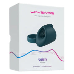 Lovense Gush Bluetooth glans massager packaging box with product and branding visible