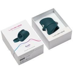 Lovense Gush box and open inner tray displaying massager and ring neatly packaged