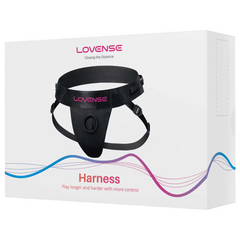 Lovense Harness retail packaging showing front product view and brand tagline