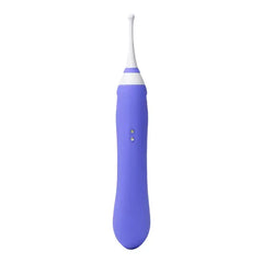 Close-up of Lovense Hyphy purple silicone body showing two control buttons