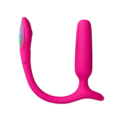 Lovense Lush Anal plug rear angle highlighting the flexible connector and tapered anal plug shape