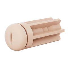 Lovense Neutral-Shaped Sleeve for Solace Pro, beige silicone, open anal orifice entry