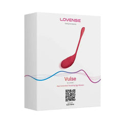 Lovense Vulse app-controlled thrusting egg vibrator in retail packaging, front view