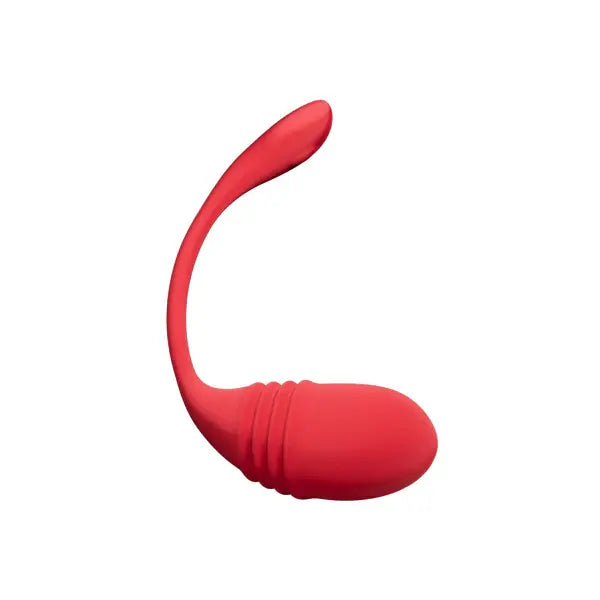 Lovense Vulse red silicone thrusting egg vibrator with flexible curved retrieval arm