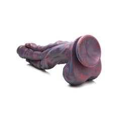 Low angle view of Hydra dildo emphasizing strong suction cup base construction