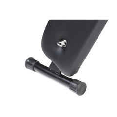 Lower leg pad end of St. Andrew's Cross showing built-in D-ring attachment point and T-bar foot