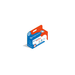 Magic Wand Micro retail packaging shown at an isometric angle highlighting the orange and blue box design