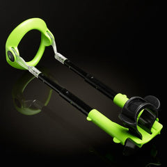 Male Edge penis enlarger device extended, showing lime-green dual-bar traction frame