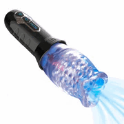 The Male Rose Gawk Gawk 3000 automatic male masturbator with blue LED-lit clear sleeve