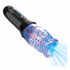 Male Rose Gawk Gawk 3000 side angle showing textured transparent cup and black control handle