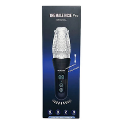 The Male Rose Pro original packaging box showing oral sex masturbator with 9 vibration modes listed