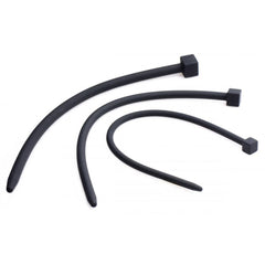 Master Series Bolted silicone urethral sounds set of three, black, curved tips shown