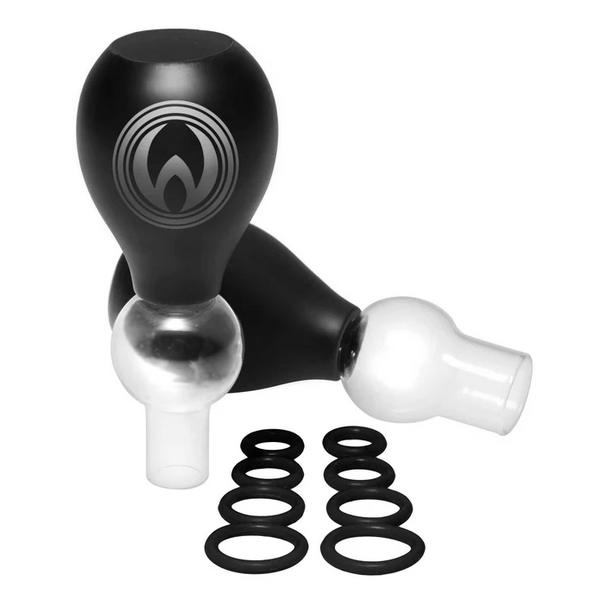 Master Series Nipple Amplifier Bulbs with black pyramid bases, clear tips, and O-rings included
