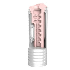 Max 2 sleeve cross-section showing textured inner canal with raised beads, clear casing