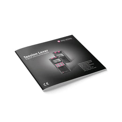 Multilingual instruction manual booklet for the Tension Lover digital electrostimulator by Mystim