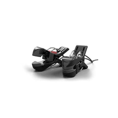 Mystim Barry Bite e-stim nipple clamps in black with red accent and connecting cable