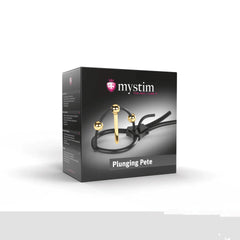 Mystim Plunging Pete packaging box showing product name and design on dark branded box