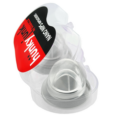 Nano Nips nipsuckers inside open clear plastic stash case with Hunkyjunk brand label