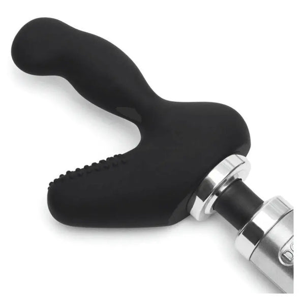 Close-up of Nexus attachment secured onto Doxy wand head showing secure fit