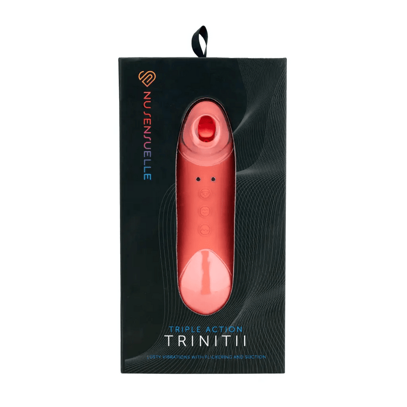 Nu Sensuelle Vibrators Nu Sensuelle Trinitii Suction Vibrator in Coral