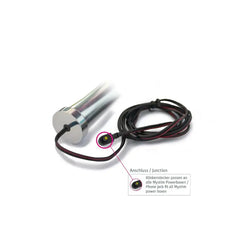 O(h!)-thello dildo base with attached cable and phone jack connector for e-stim power boxes
