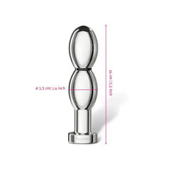 O(h!)-thello dildo with dimension annotations showing 14 cm length and 3.5 cm diameter