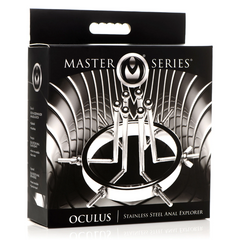 Oculus Stainless Steel Anal Explorer displayed inside its black Master Series retail box packaging
