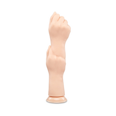 Opposite side angle of the Fists dildo showing textured wrist and hand detail