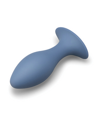 Opposite-side laying view of the b-Vibe plug showing the ergonomic flared safety base