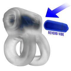 REVHAMMER, shaft vibe ring, CLEAR ICE w/ Blue Vibe - Dreamy Desire