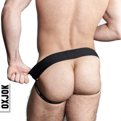 AIRMESH swagger jockstrap, TAR BLACK, LARGE - Dreamy Desire