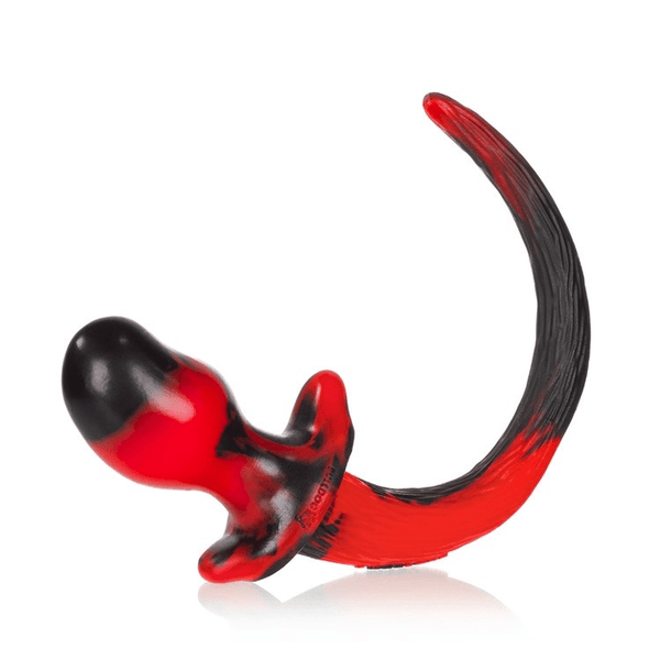 BEAGLE, puppy tail buttplug, RED SWIRL, Medium - Dreamy Desire