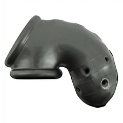 Oxballs Airlock chastity cage in charcoal grey, curved sling-style silicone blend, front view