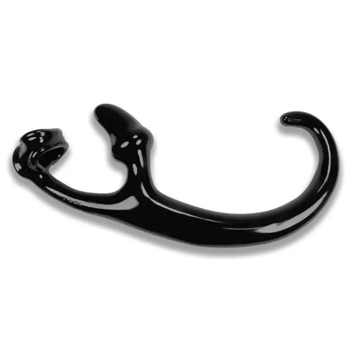 OXBALLS Alien Tail butt plug and cock sling in glossy black flexible TPR