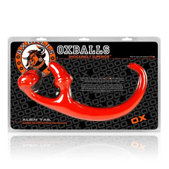 Oxballs Alien Tail packaging showing red wagging tail plug and cockring product