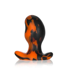 OxBalls Ergo (Orange) Swirl Butt Plug - Black Anal Plug (Large) - Dreamy Desire