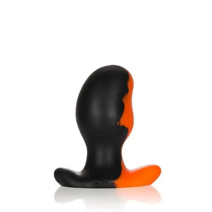 OxBalls Ergo (Orange) Swirl Butt Plug - Black Anal Plug (Medium) - Dreamy Desire