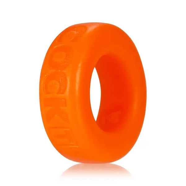 Oxballs Cock-T Cock Ring in bright orange liquid platinum silicone, toroidal shape