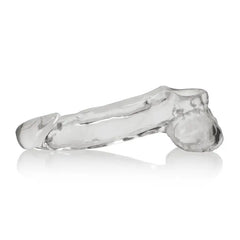 Oxballs Daddy Cocksheath clear extension sleeve shown from opposite side angle